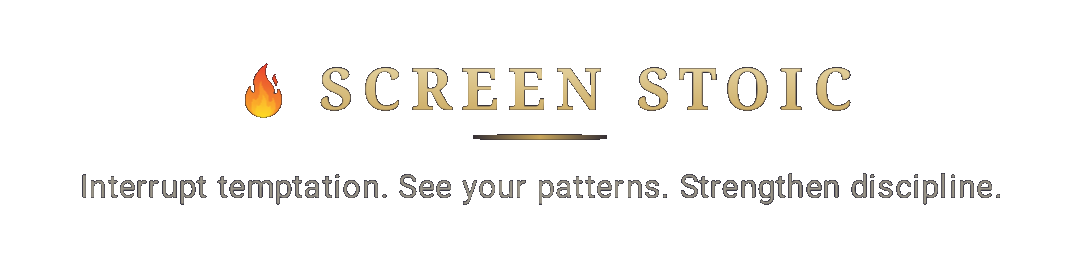 Screen Stoic — Interrupt temptation. See your patterns. Strengthen discipline.